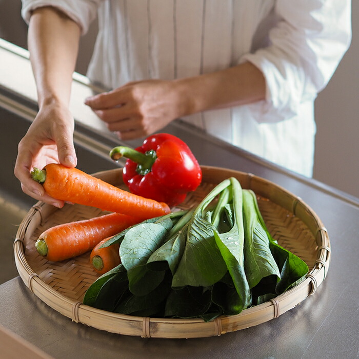 楽天市場】ピープルツリー フラット形・竹ザル 2個セット / People