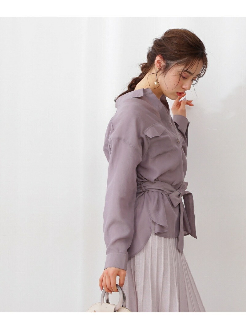 楽天市場】【SALE／50%OFF】◇ウエストマークリボンベルト付シアー