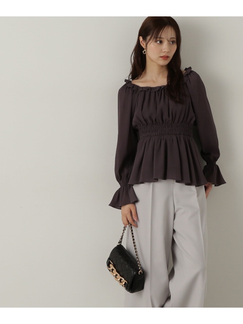 楽天市場】【SALE／60%OFF】楊柳ギャザーオフショルブラウス 24AW