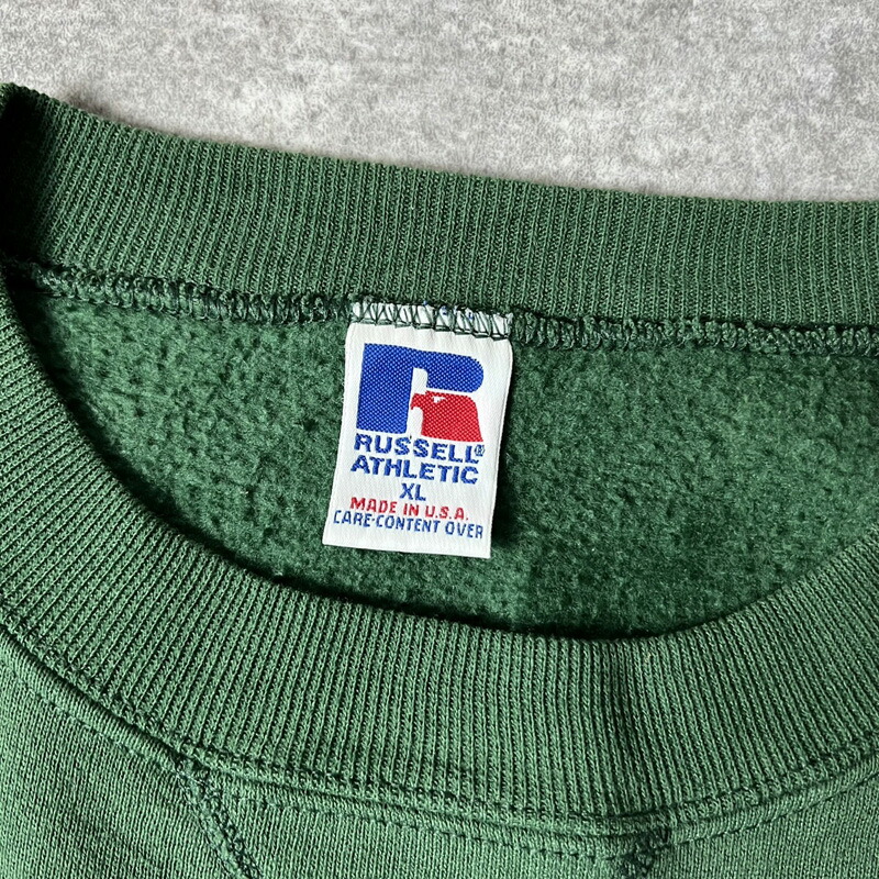 楽天市場】90s USA製 RUSSELL 企業 ロゴ プリント 前V スウェット