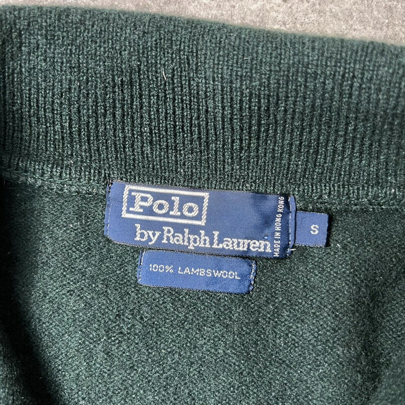 楽天市場】90s POLO RALPH LAUREN ラムウール ニット ポロシャツ S
