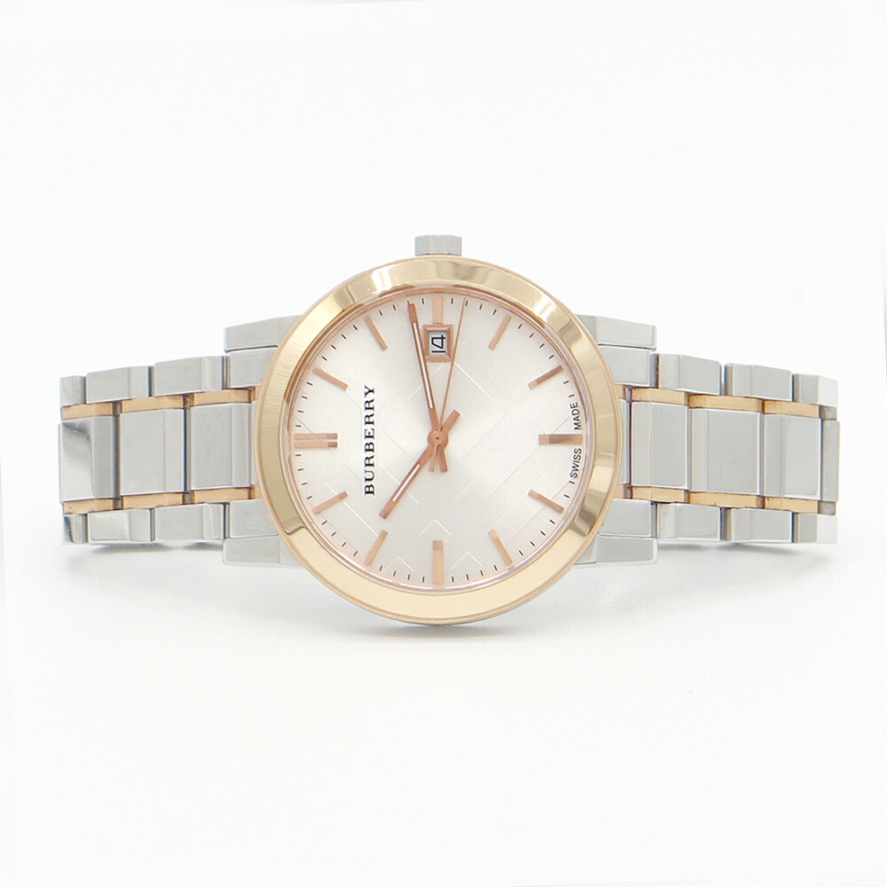 楽天市場】電池交換済 BURBERRY バーバリー BU9006 デイト シルバー PG