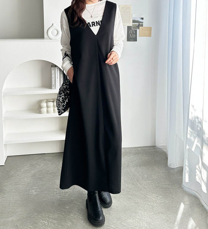 楽天市場】楽ちん ストレッチ前後2wayジャンパースカート レディース