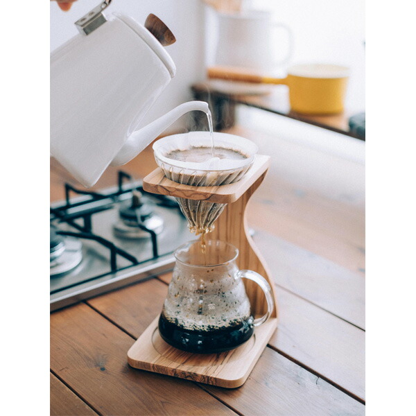 楽天市場】HARIO ハリオ V60 オリーブウッドスタンドセット（ペーパー