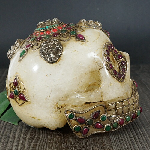 楽天市場】【一点物】チベット密教 チベタンスカル（骸骨） ヒマラヤ