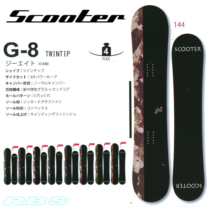 楽天市場】17-18 NEWモデル SCOOTER G-8 ジーエイト 138-156