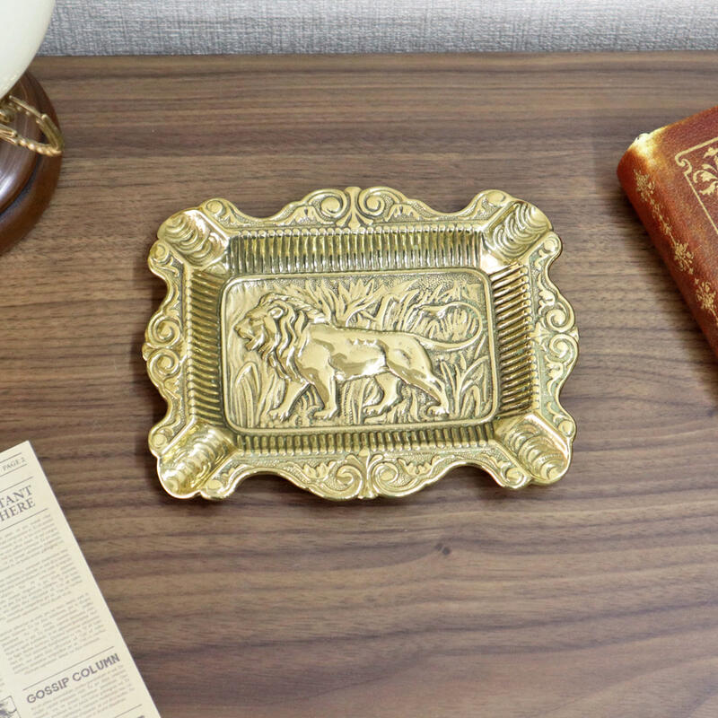 楽天市場】イタリア製 真鍮 灰皿クラシック アンティーク ゴールド