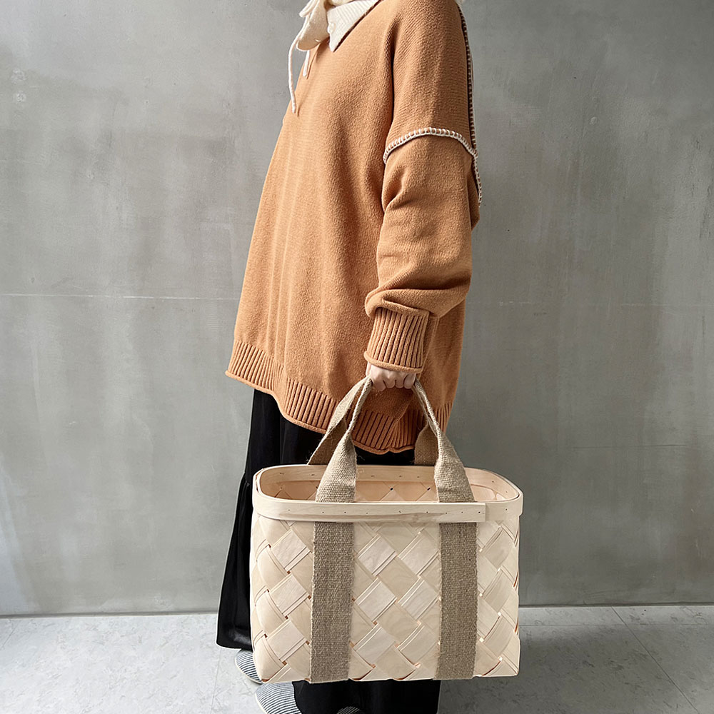 楽天市場】CINQ 白樺のかごバッグ L ( サンク 白樺 かごバッグ カゴ