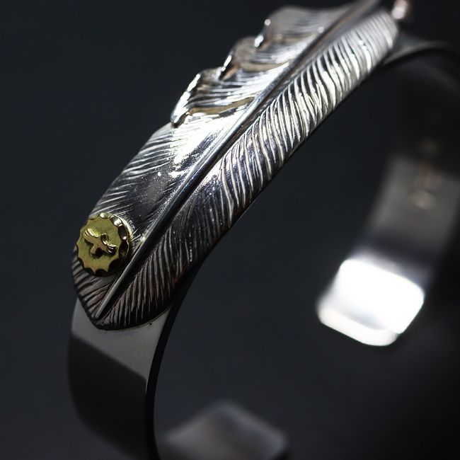 楽天市場】TADY&KING特大SVフェザー平打ちバングルK18イーグル