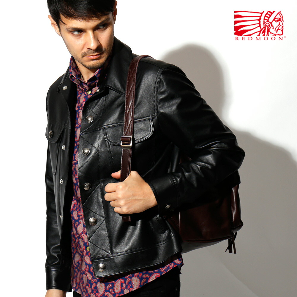 楽天市場】REDMOON レッドムーン Lambskin ラムスキンLEATHER JACKET
