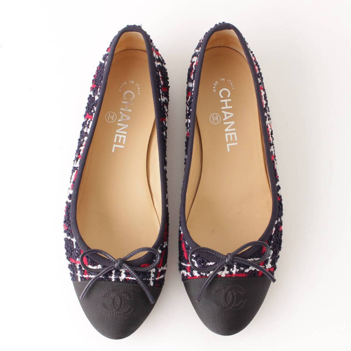 楽天市場】【シャネル】Chanel バレリーナ フラットシューズ G02819