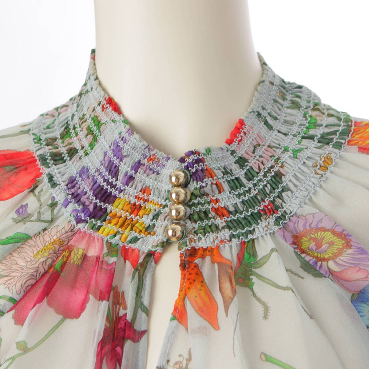 楽天市場】【グッチ】Gucci 14年 フローラ シルク ブラウス シャツ