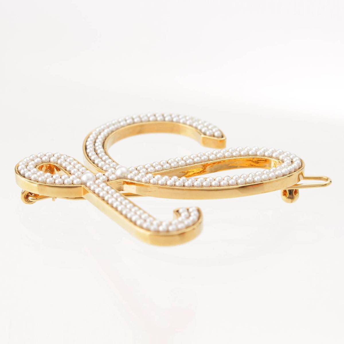 楽天市場】【ロエベ】Loewe Lロゴ Fパール ピンブローチ コサージュ