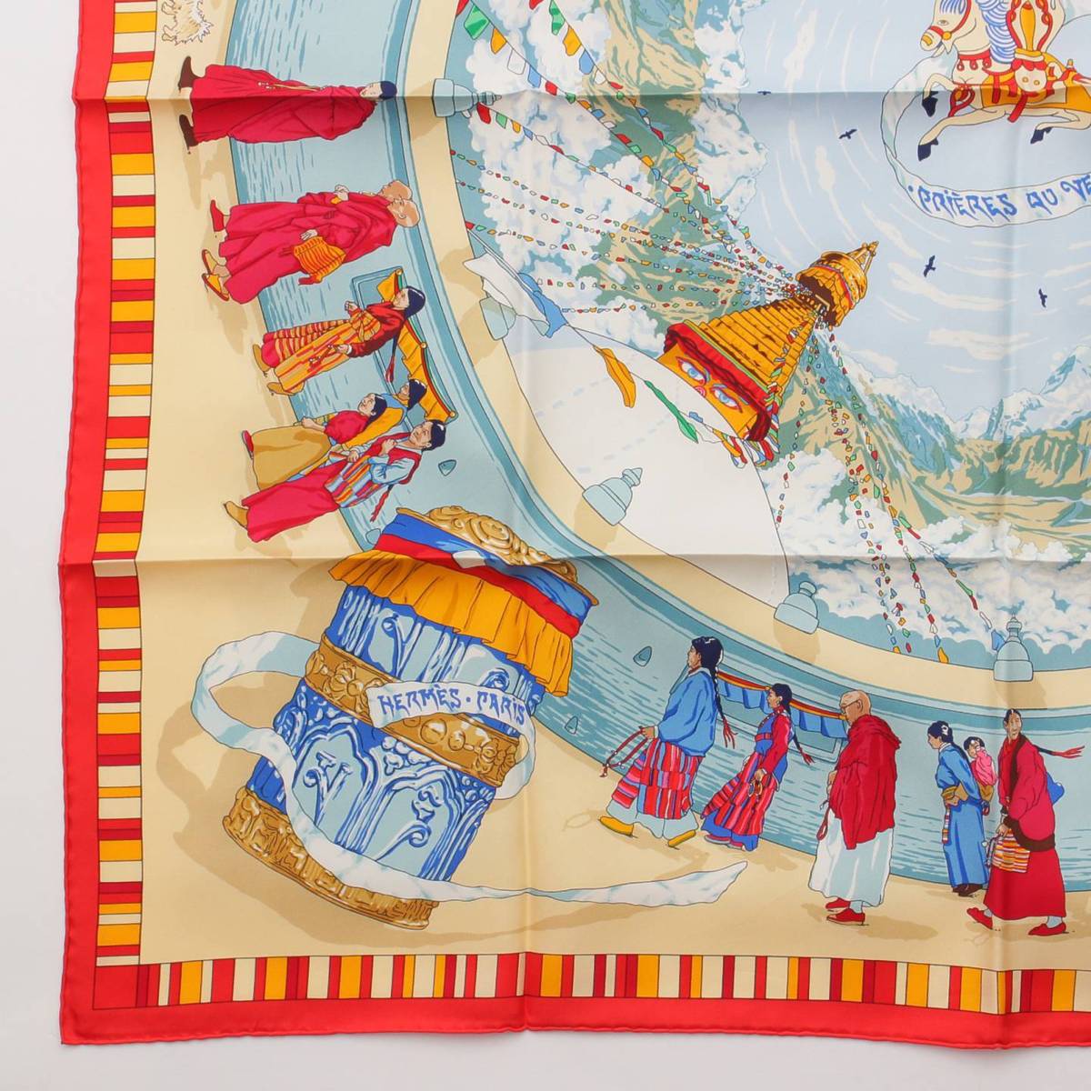 楽天市場】【エルメス】Hermes 小売り カレ90 PRIERES AU VENT 風の中