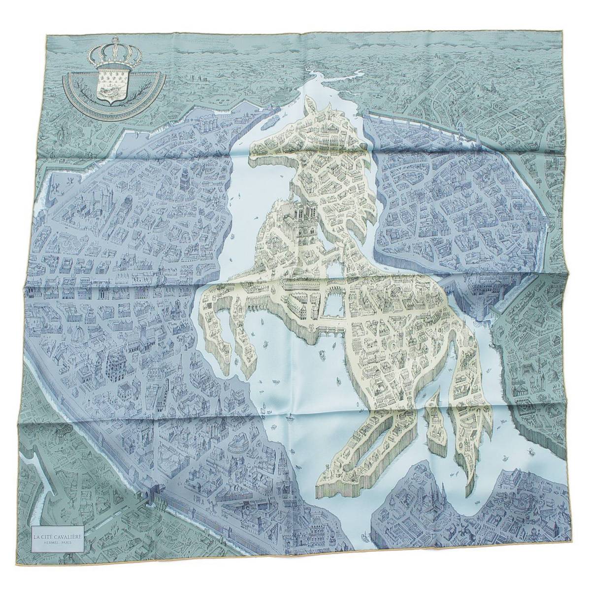 楽天市場】【エルメス】Hermes カレ90 LA CITE CAVALIERE シテ