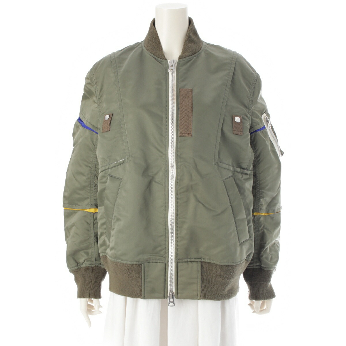 楽天市場】サカイ Sacai 21AW ツイルボンバージャケット MA-1 ブルゾン