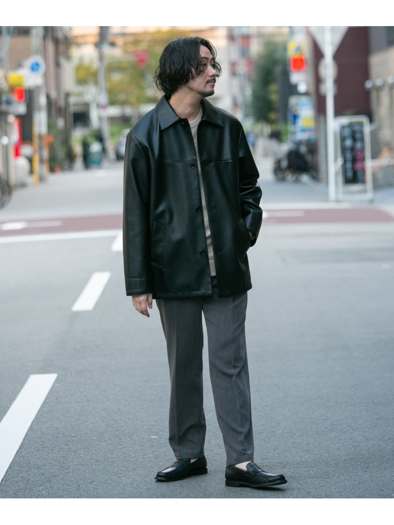 楽天市場】【SALE／30%OFF】『XLサイズあり』フェイクレザーカーコート