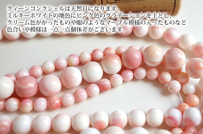 楽天市場】クィーンコンクシェルAAA 6mm ブレスレット 天然石