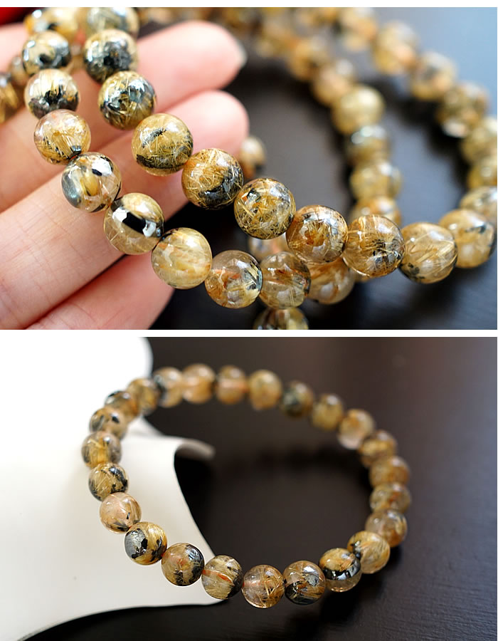 楽天市場】【数量限定】高品質ルチルクォーツAAAA 7〜8.5mm