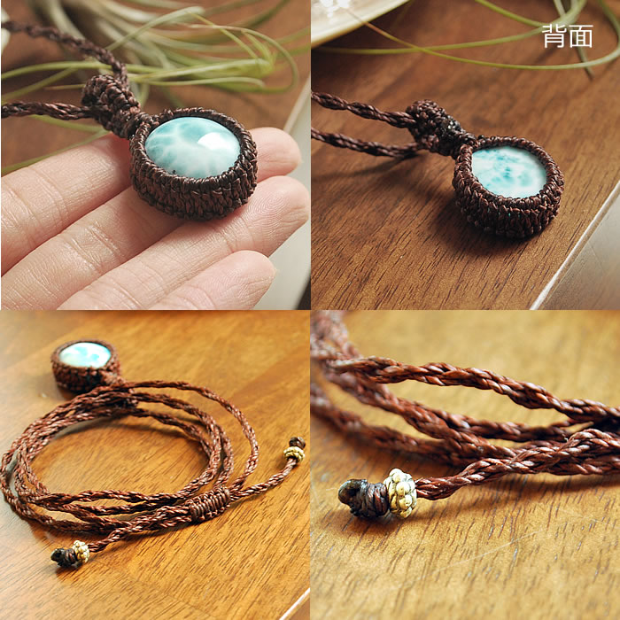 楽天市場】【一点もの】最上級ラリマーAAA マクラメ編みペンダント