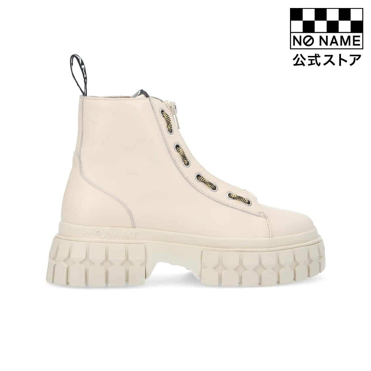 ノーネーム　ブーツ　39 白 no name ノーネーム】つま先ラバー素材 厚底サイドゴアブーツkross