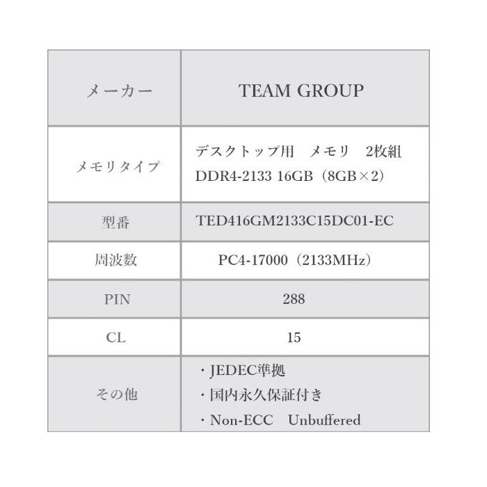 楽天市場】DDR4 2133 16GB (8GB×2) デスクトップ用 メモリ 2枚組 国内