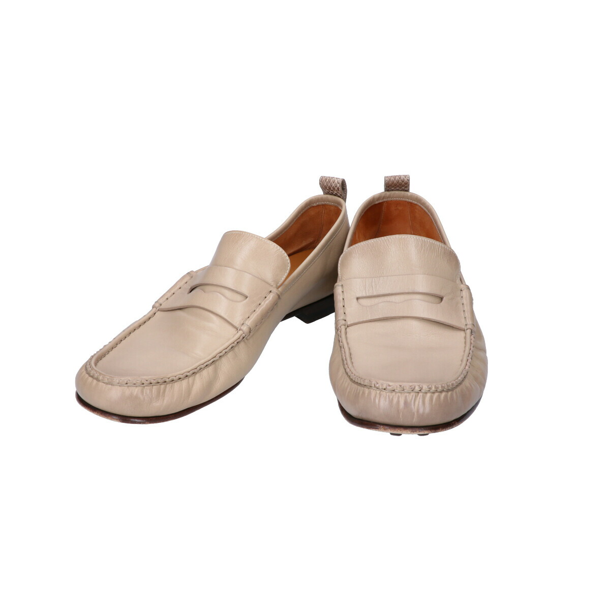 楽天市場】GUCCI グッチ 407443 USED加工レザー コインローファー 7