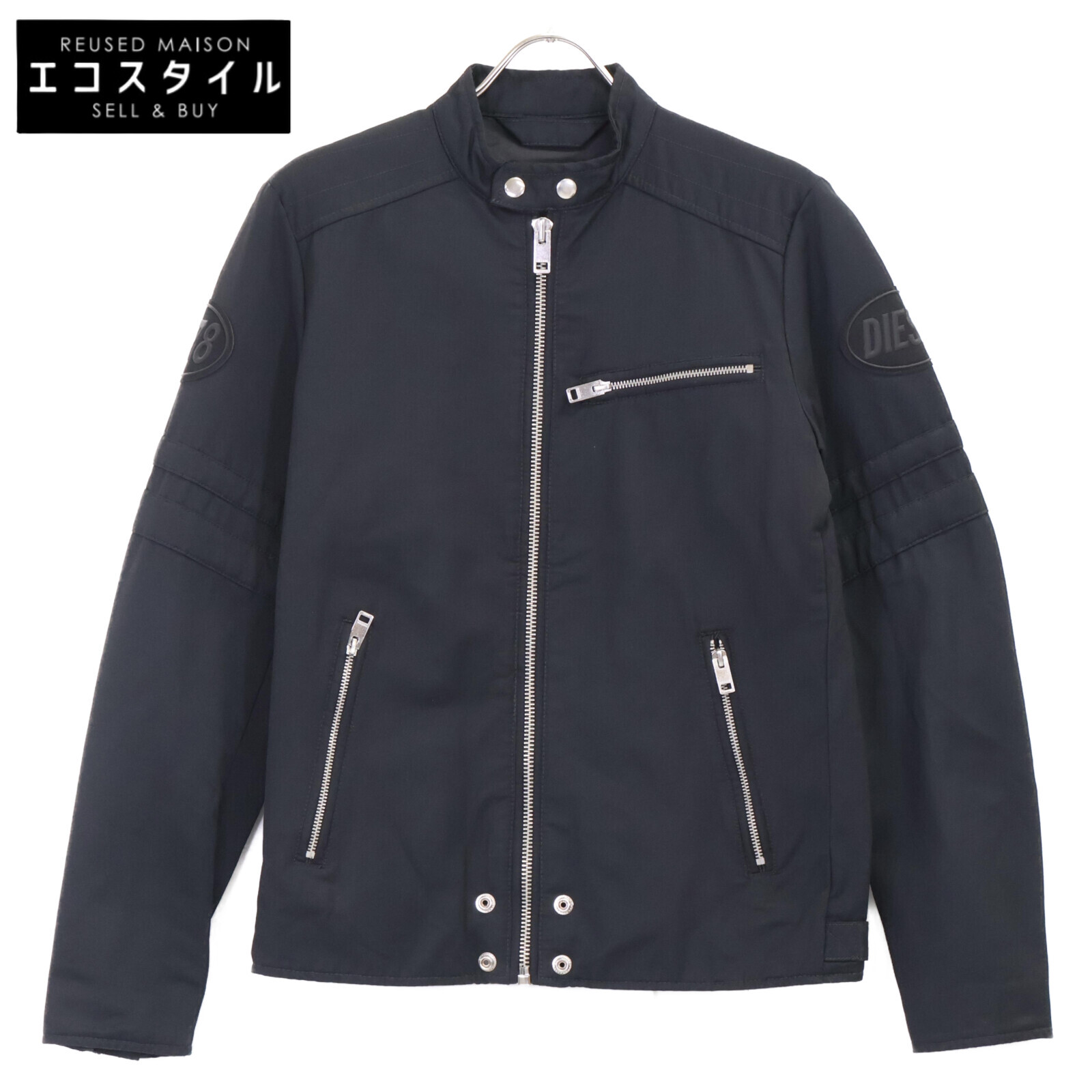 楽天市場】DIESEL ディーゼル ﾌﾞﾗｯｸ ﾗｲﾀﾞｰｽｼﾞｬｹｯﾄ ジャケット S