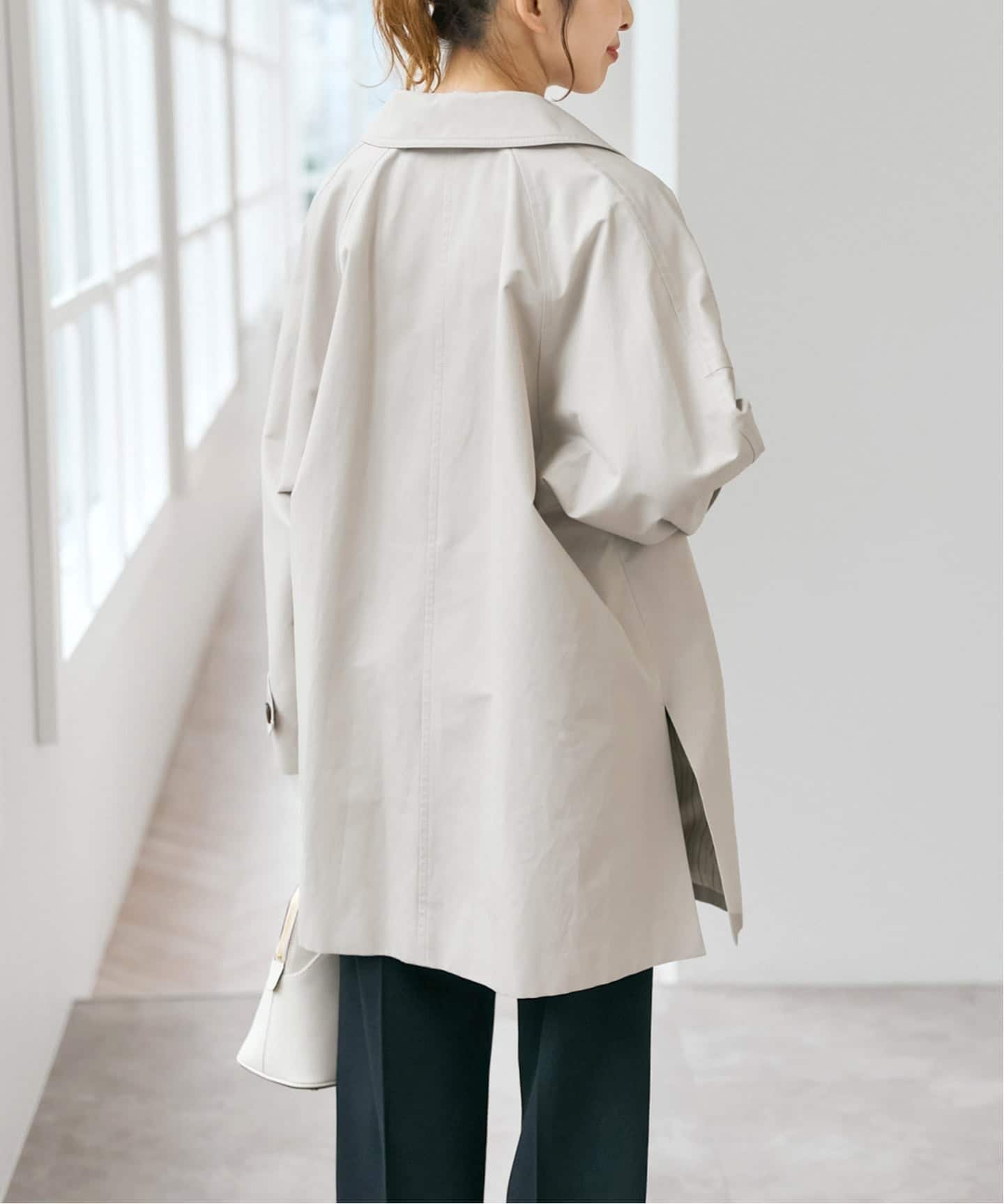 Spick & Span｜T/Cギャバステンカラーハーフコート | Rakuten Fashion