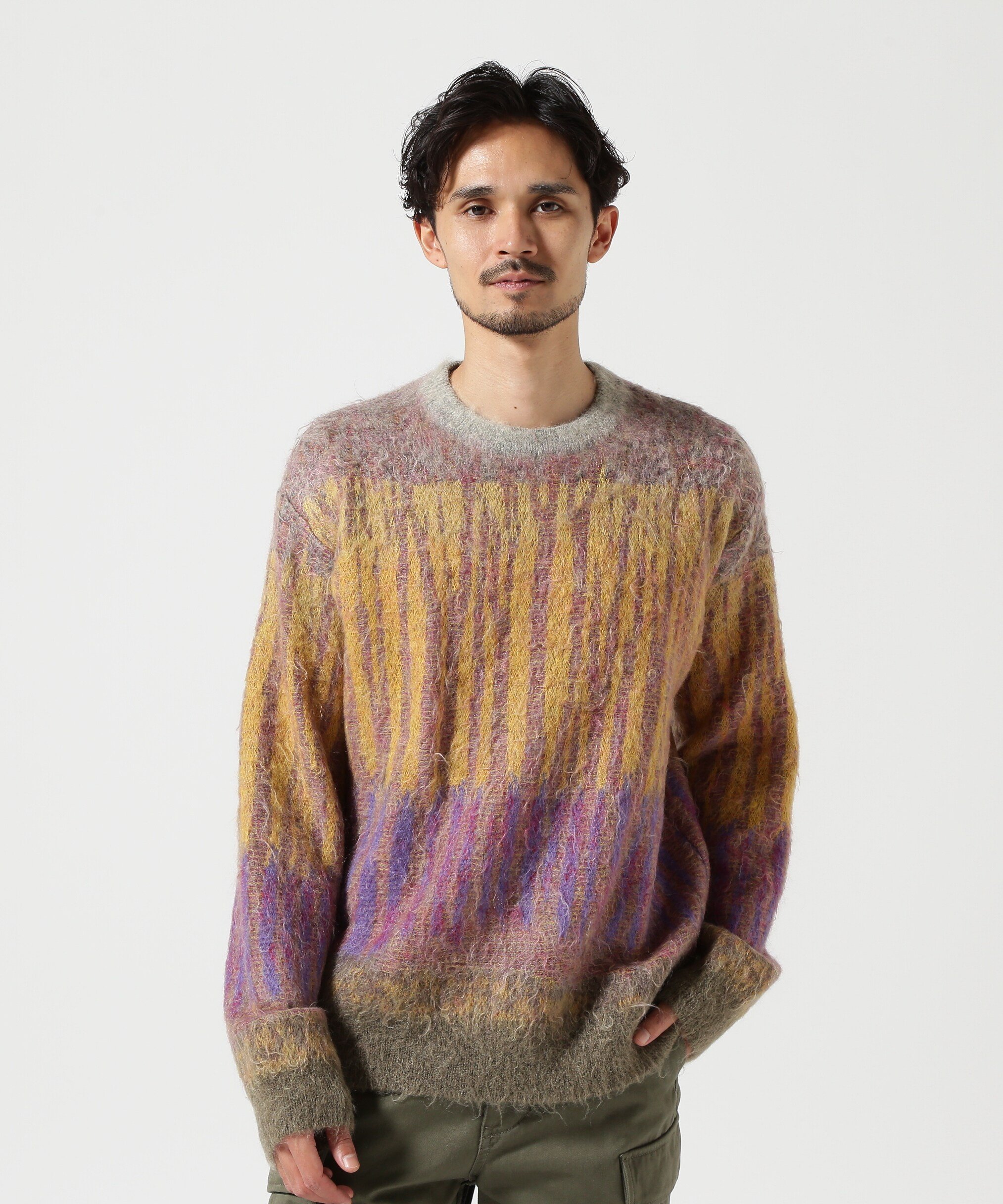 GARDEN TOKYO｜YOKE/ヨーク/KID MOHAIR WOOL BRUSHED TREE JAQUARD