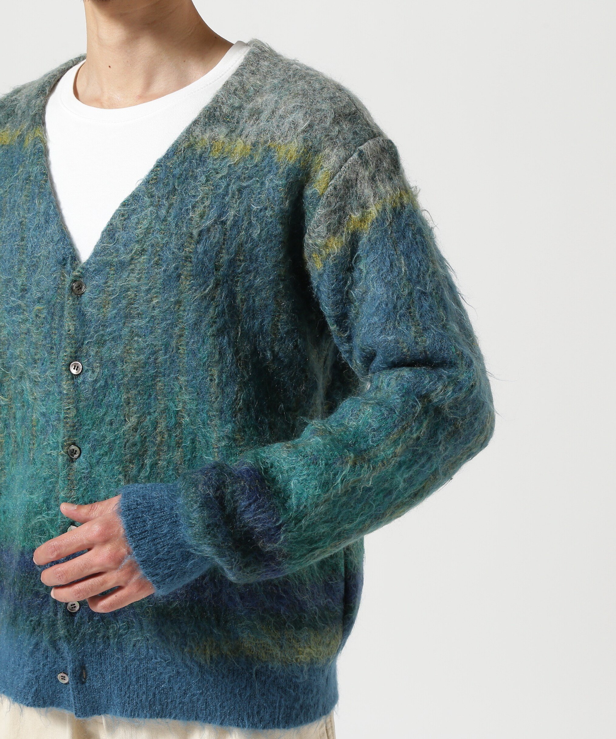 GARDEN TOKYO｜YOKE/ヨーク/KID MOHAIR WOOL BRUSHED TREE JAQUARD