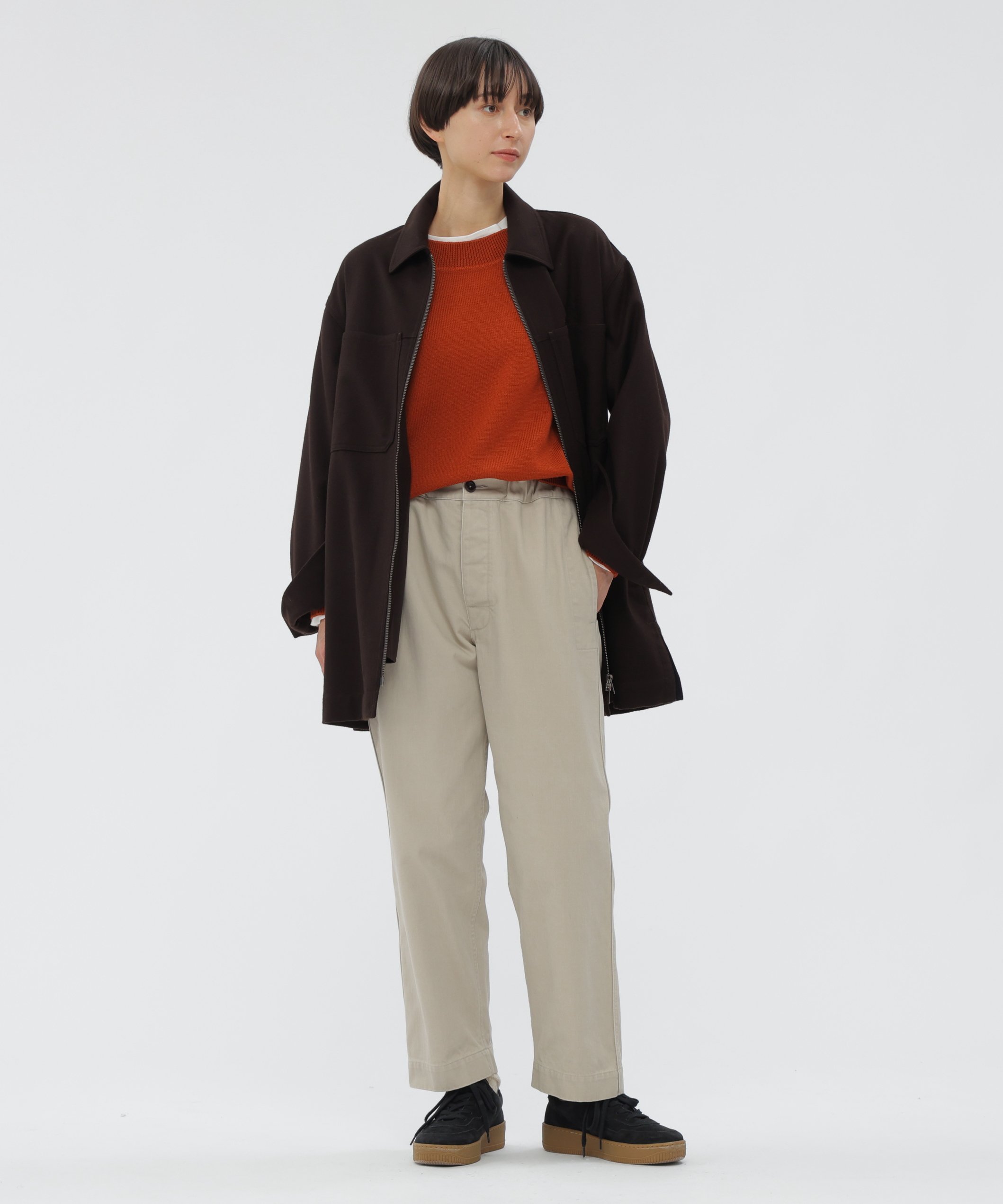 MARGARET HOWELL｜FELTED WOOL SHIRTING BLOUSON | Rakuten Fashion