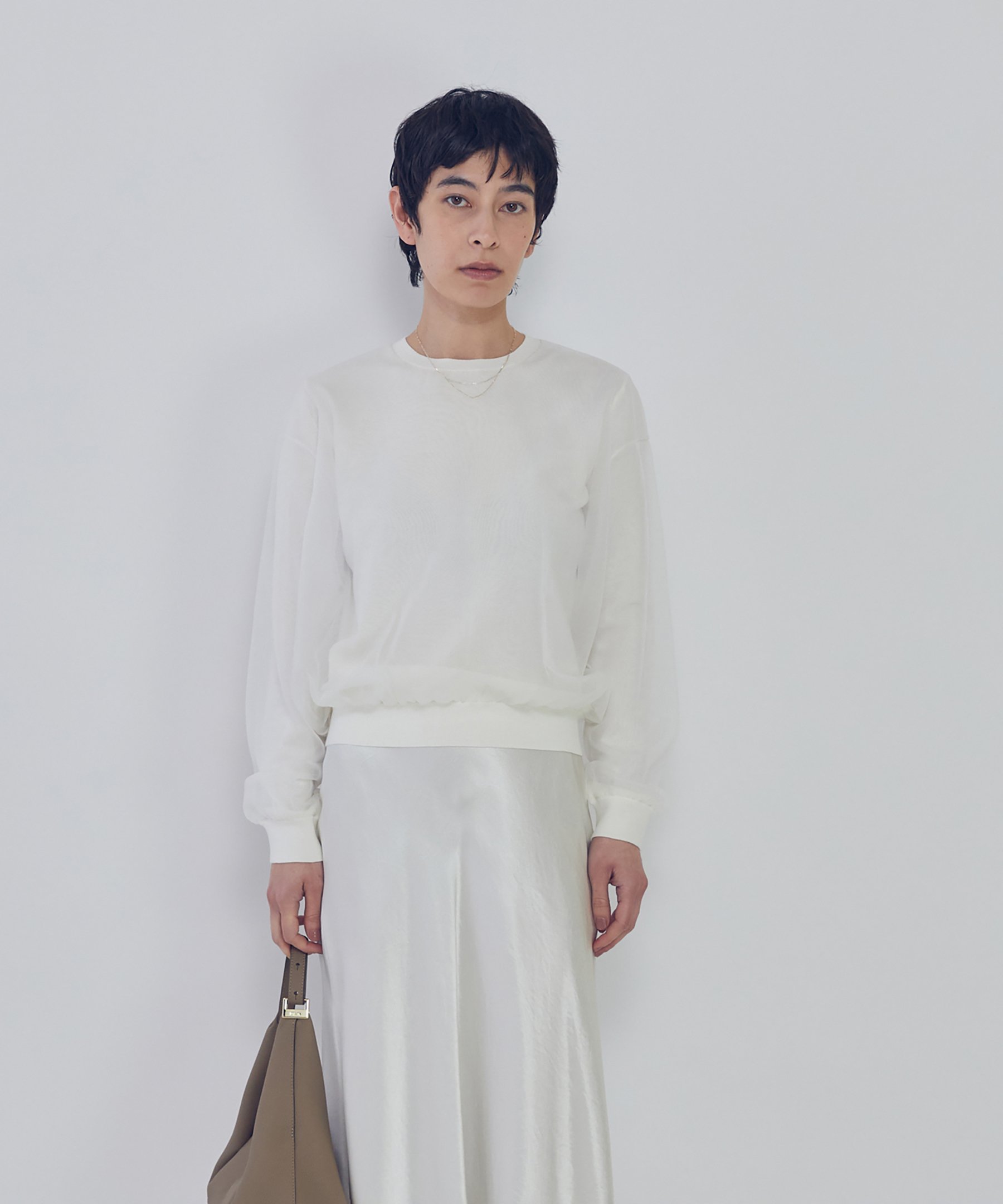 1er Arrondissement｜ヴィスコースストレッチリブニットプルオーバー