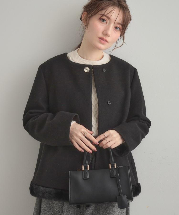 Couture Brooch｜【大人レディ・フェイクファー取り外し可能】ケープ風