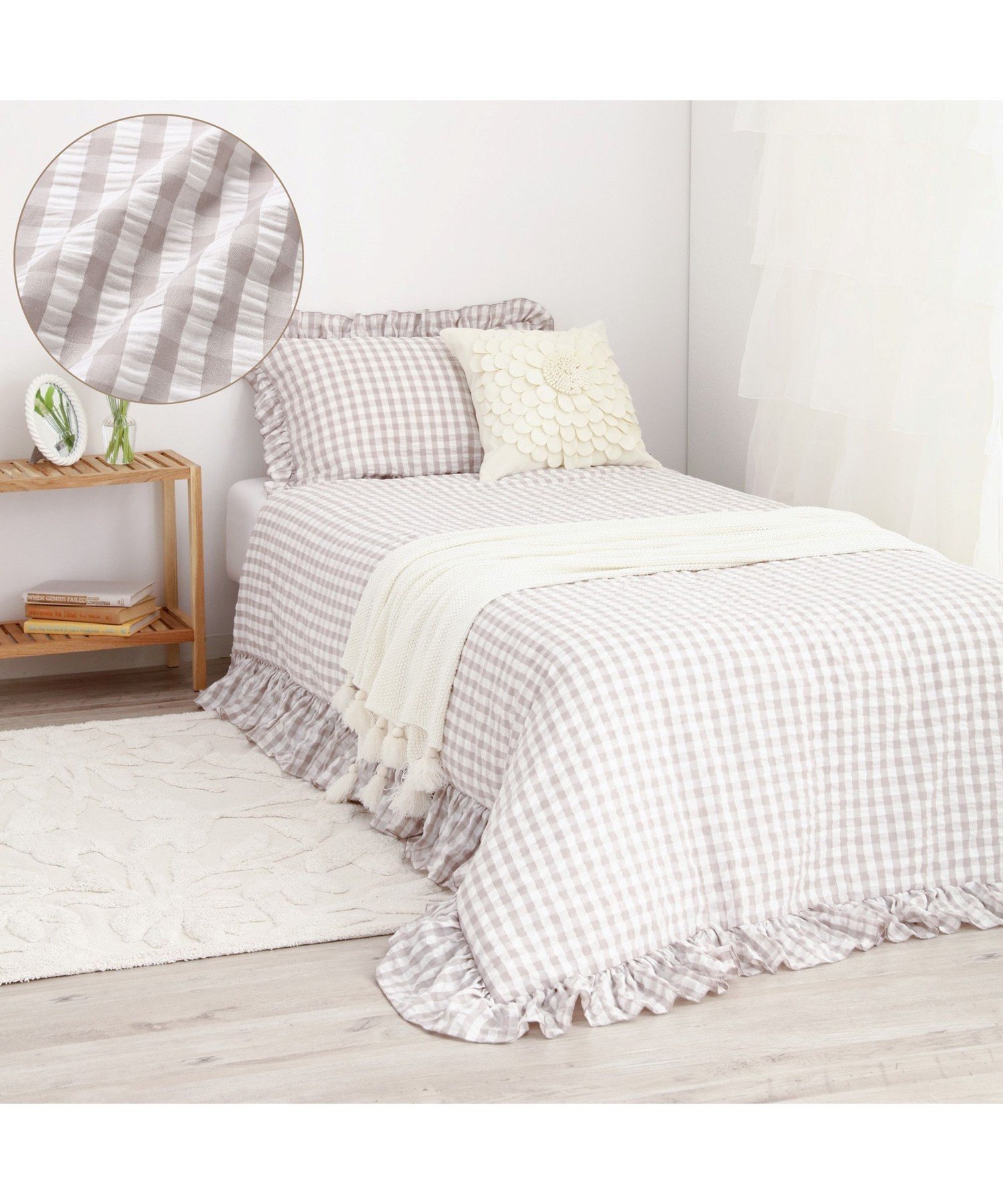 Francfranc｜フリルチェック 掛け布団カバー シングル | Rakuten