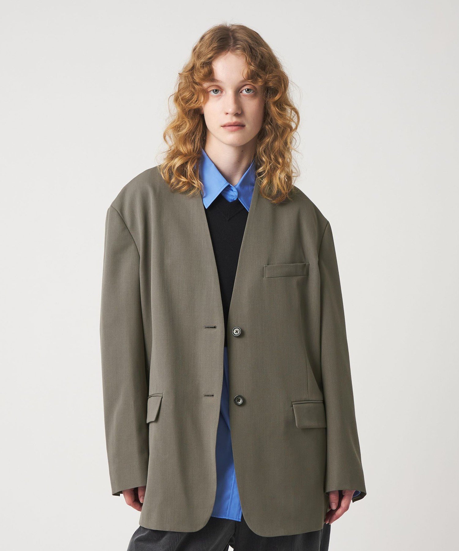 無*様 ＜6(ROKU)＞ジョーゼット ダブルブレスト ジャケット UNITED ARROWS LTD. OUTLET｜<6(ROKU)>ジョーゼット ダブルブレスト