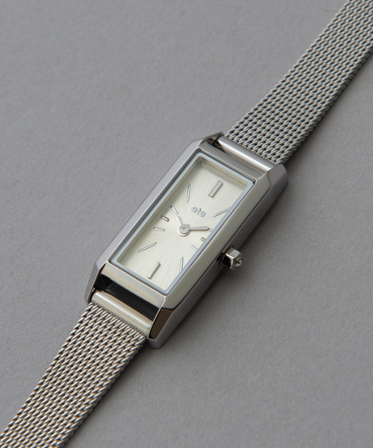 ete｜レクタングルフェイス メッシュベルト ウォッチ | Rakuten