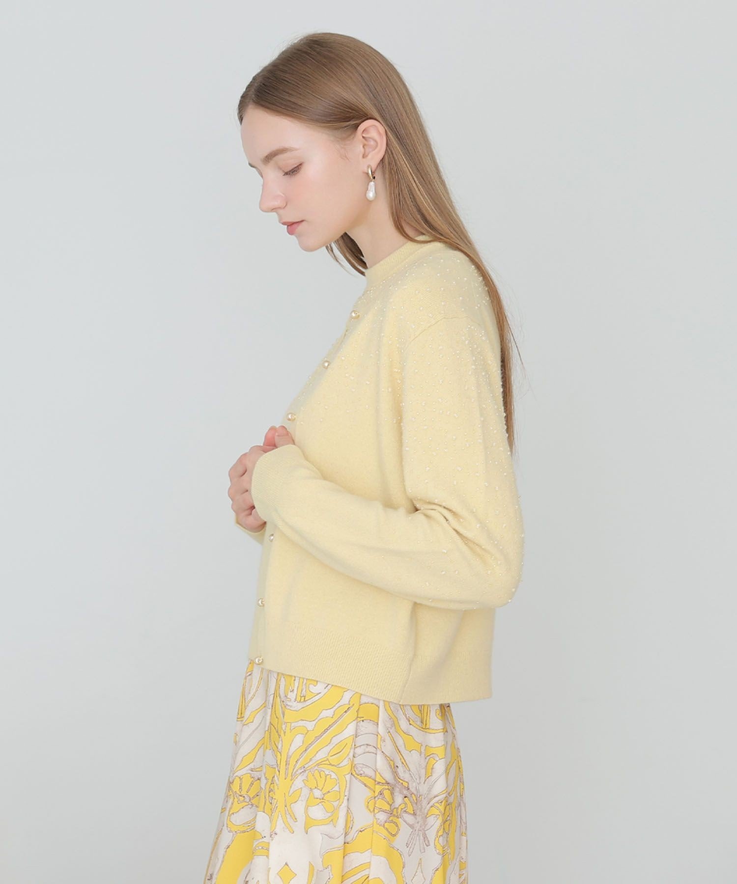 ANAYI｜【セットアップ対応商品】リップルビーズ カーディガン