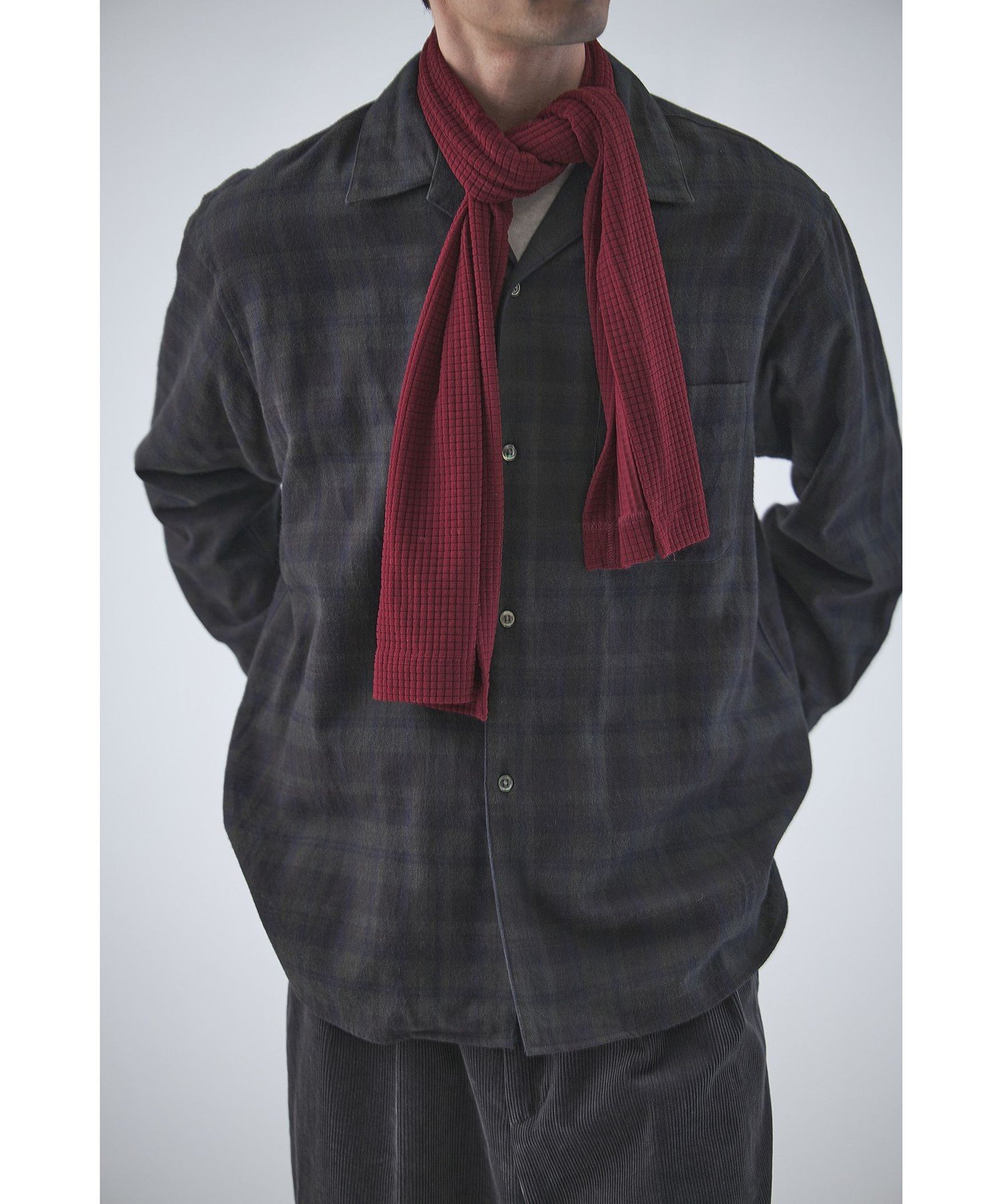 ＜Steven Alan＞ネル マドラスチェック オープンカラー シャツ BOX セール】＜Steven Alan＞ ネル マドラスチェック オープンカラー