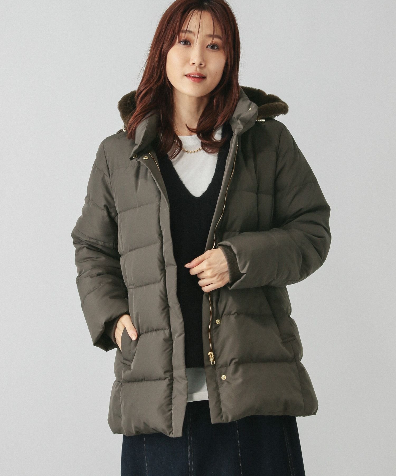 GLOBAL WORK｜ウツクシルエット撥水ダウンコート/115515 | Rakuten