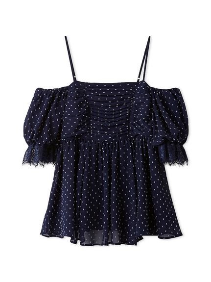 SNIDEL｜バリエオフショルレースチュニック | Rakuten Fashion(楽天