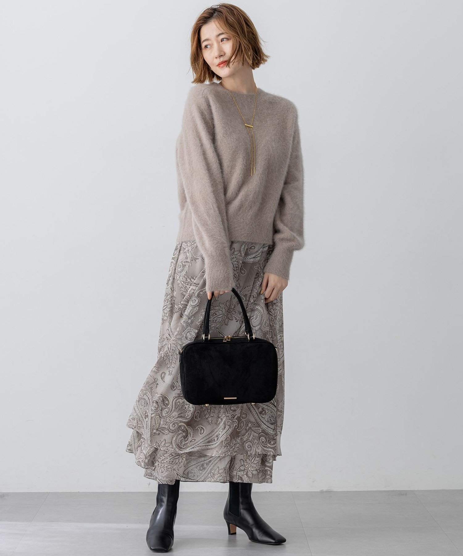 23区｜フォックスカシミヤファー ショート丈 ニット | Rakuten Fashion