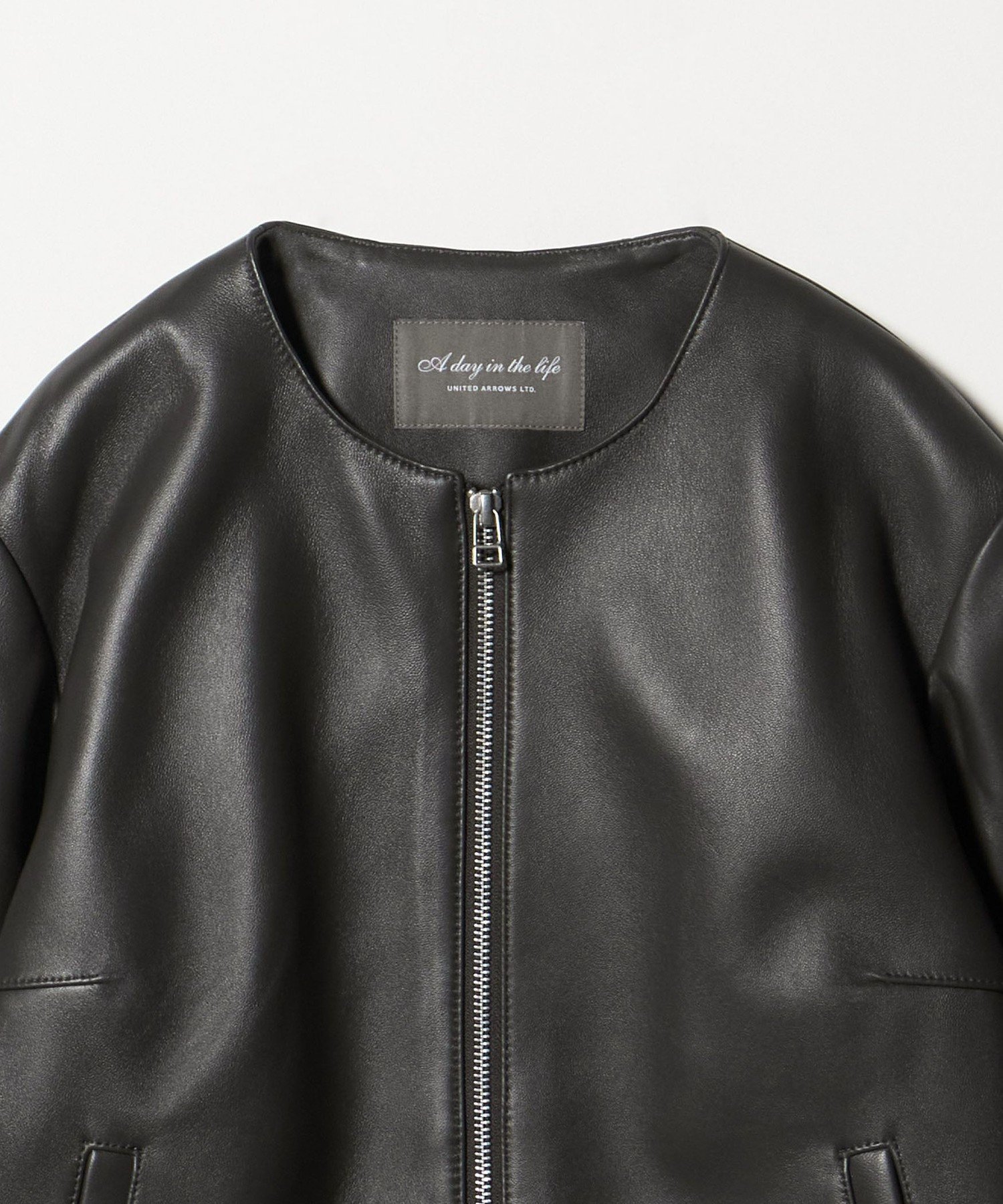 UNITED ARROWS LTD. OUTLET｜ラムレザー ノーカラーブルゾン <A DAY IN