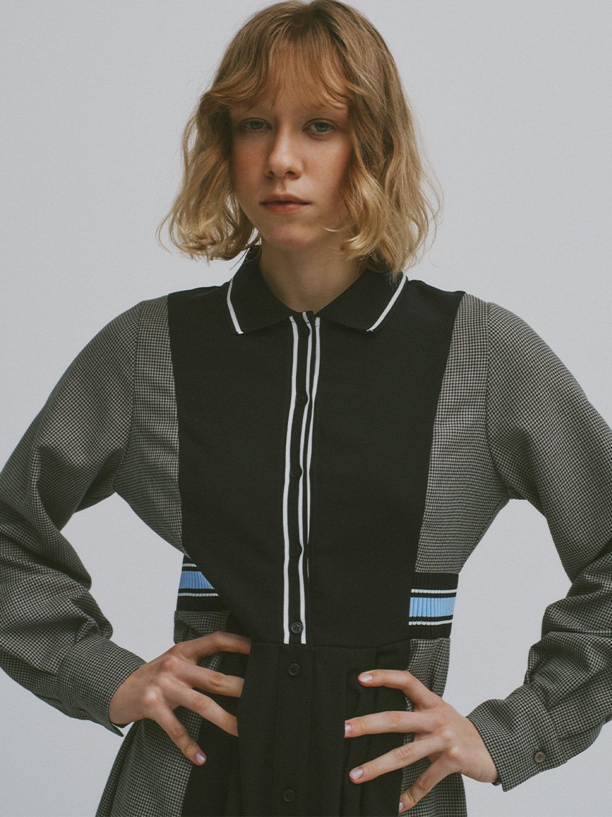 FURFUR｜リブコンビシャツワンピース | Rakuten Fashion(楽天