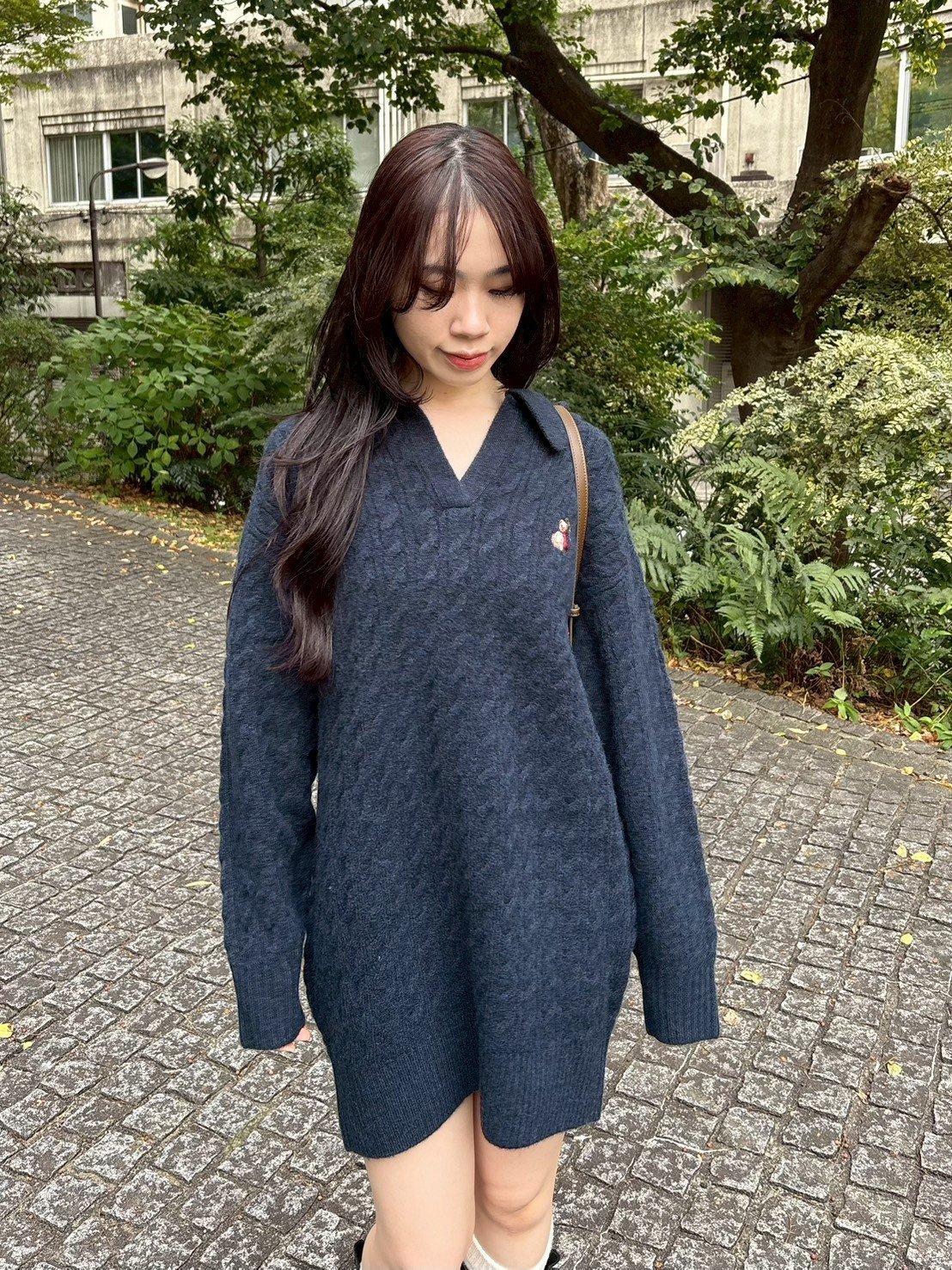 LILY BROWN｜Lily Bearケーブルニットワンピース | Rakuten Fashion