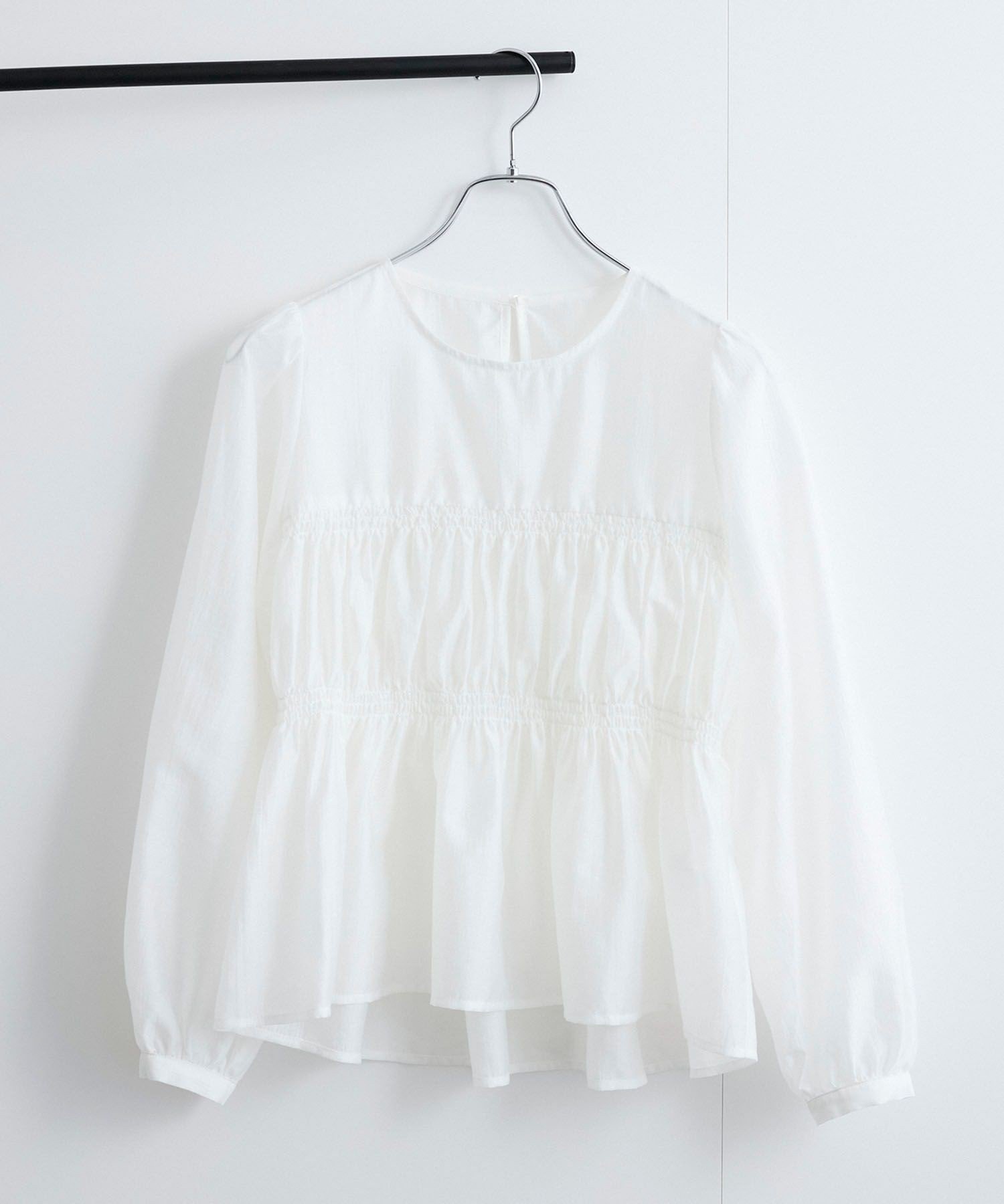 VIS｜【洗える】シャーリングブラウス | Rakuten Fashion(楽天