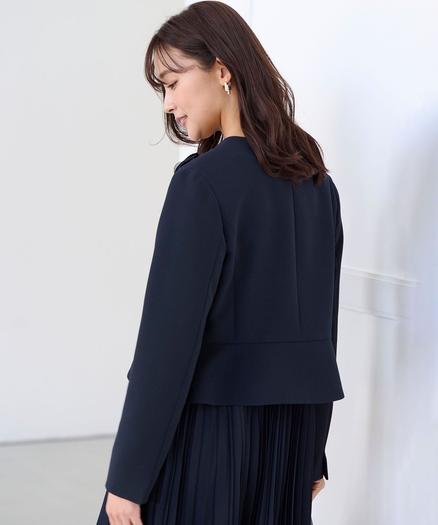 組曲｜【WEB限定・KUMIKYOKU NAVY】コンフォータブルドレープ ノー