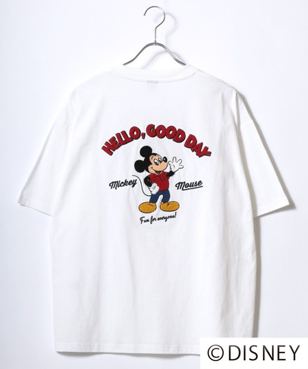 marukawa｜Disney ディズニー Tシャツ メンズ 半袖 刺繍 ティーシャツ