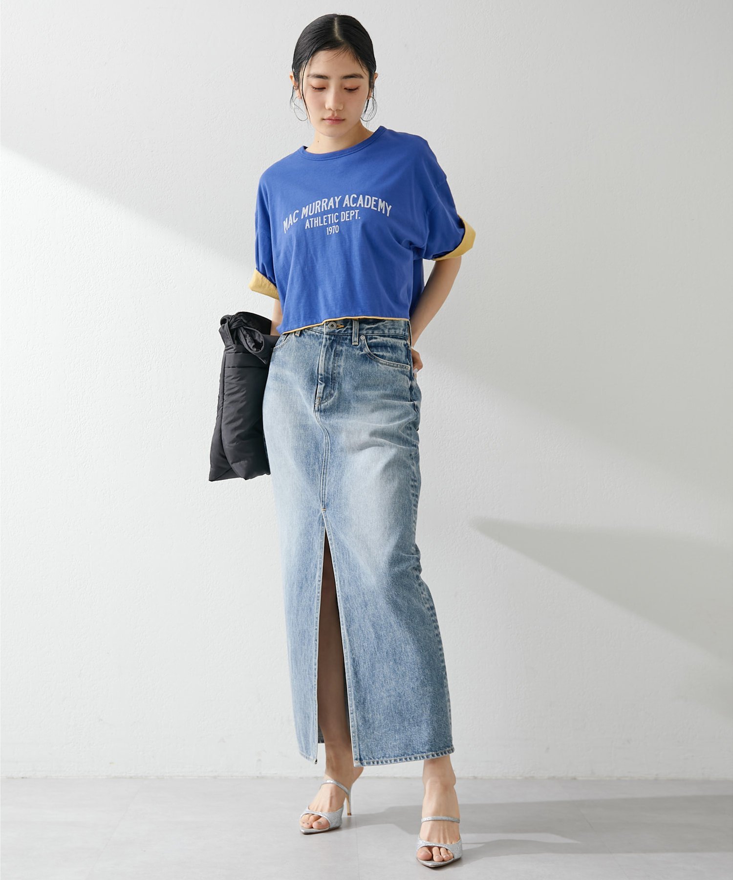 Whim Gazette｜デニムスリットスカート | Rakuten Fashion(楽天