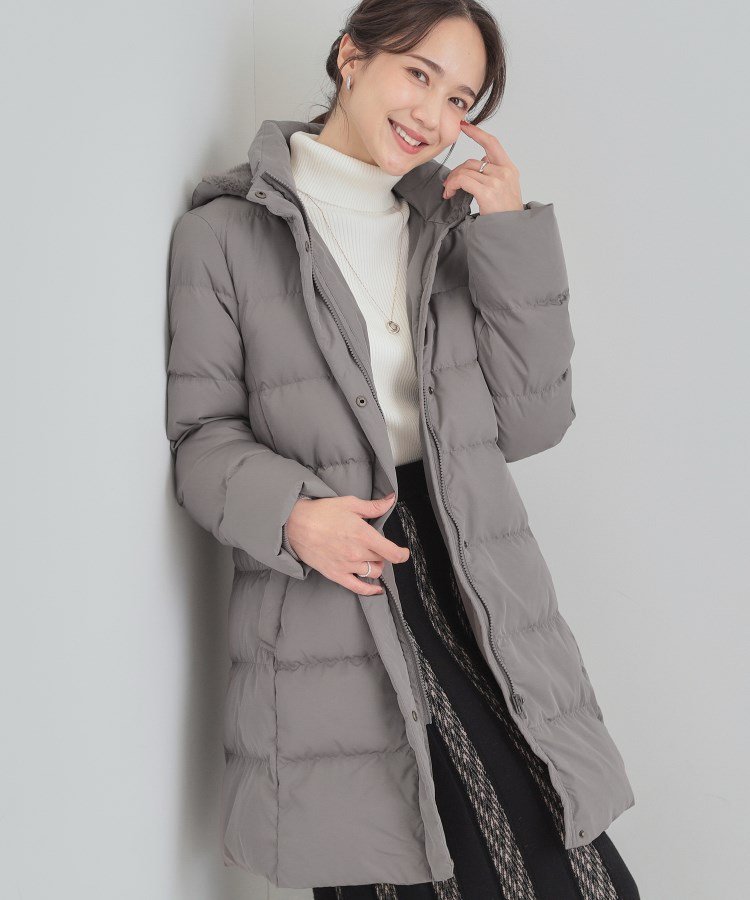 SHOO・LA・RUE｜【洗濯機可/撥水】フェイクファーフード ロングダウン